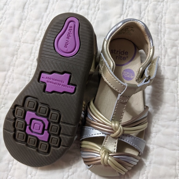 BN Stride Rite Toddler Girls Shoes 7.5 W - Picture 3 of 4